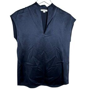 Tunic Long Sleeve Split Neck navy